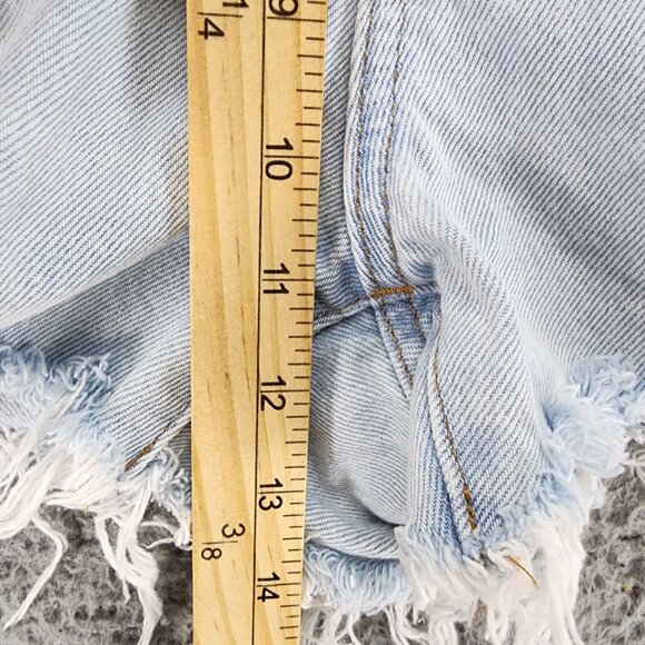 Madewell Shorts Womens 28 Light Wash Stretch High Rise Relaxed Denim Jean *GUC* - Picture 6 of 13